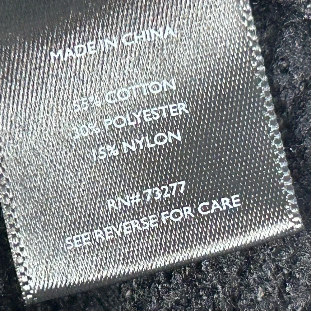 Simply Vera Vera Wang Black Goth Turtleneck‎ Sweater w/Tie Small